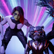 An image of Drax, Gamora, Rocket, and Groot huddled together in Square Enix's Guardians of the Galaxy game.